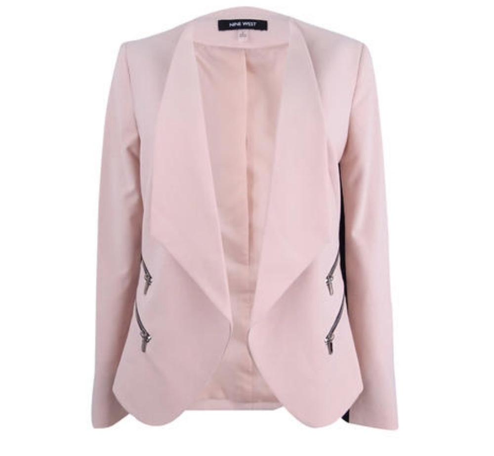 Nine West Light Pink Tuxedo Blazer